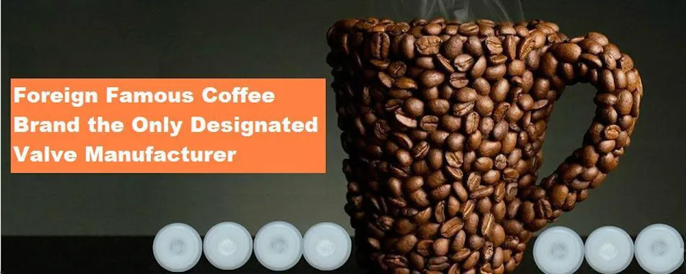 ventilação válvulas para o saco de café, grãos de café, 500x