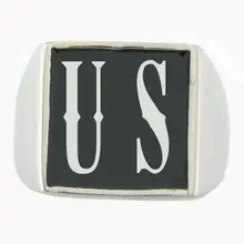 Fanssteel ювелирные изделия из нержавеющей стали на заказ 2 буквы инициалы алфавиты цифры имя кольцо персонализированные индивидуальные подарок