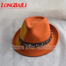 Зимние шерстяные фетровые шляпы федоры для мужчин Chapeu Masculino Панама оранжевый пэчворк Джаз PWFR067