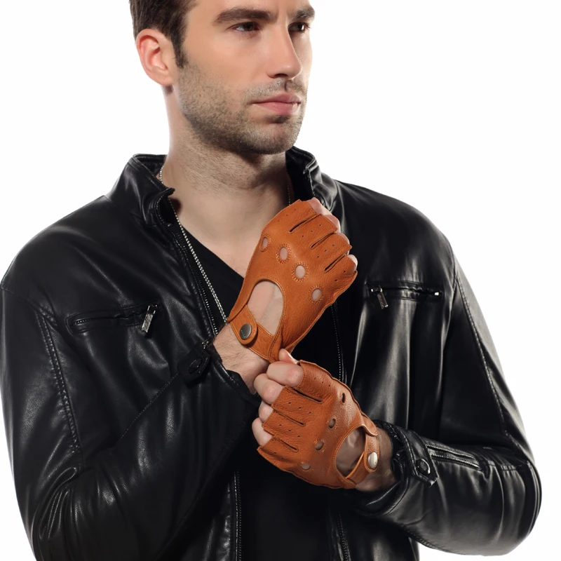 2016 мужские перчатки из натуральной кожи с отверстиями на запястье|leather men gloves|genuine