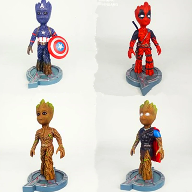 Avengers: Infinity War Statue Superhero Captain America Bust Deadpool Rocket Raccoon Tree Man COS Resin Action Figure Toy D597 Avengers: Infinity War Statue Superhero Captain America Bust Deadpool Rocket Raccoon Tree Man COS Resin Action Figure Toy D597