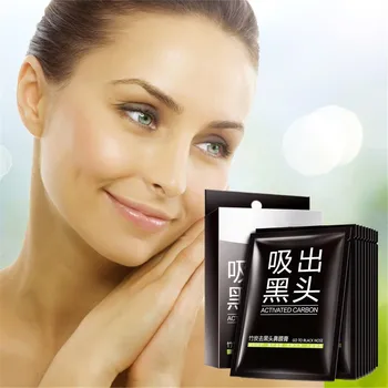

Bamboo-charcoal Facial Black Mask Acne Treatments Oil-control Blackheads Removing Face Mask Plant Essence strong Absorption