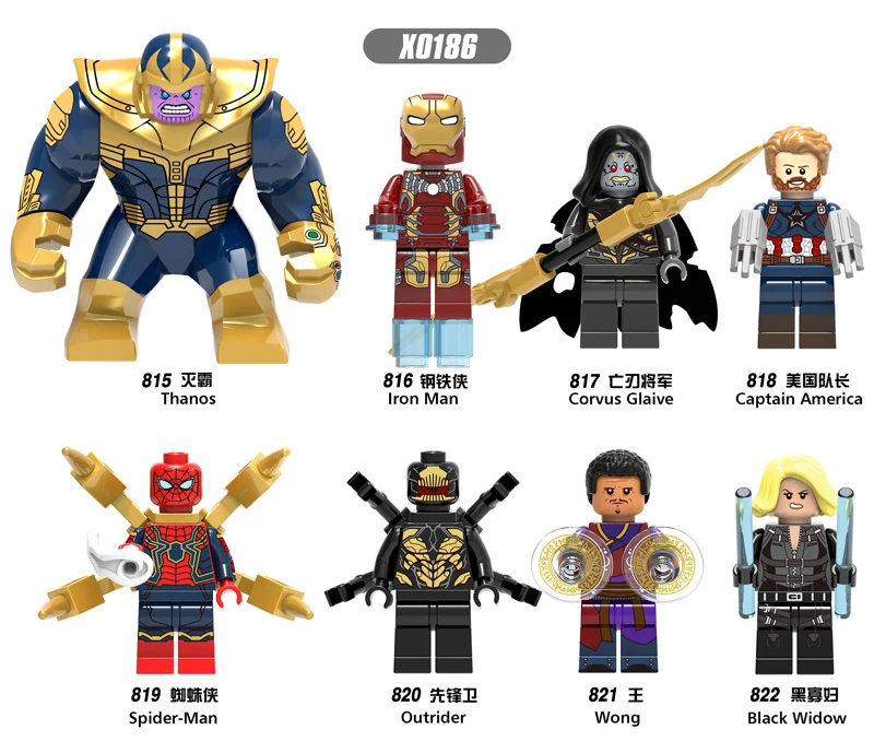 

X0186 LegoINGly Marvel Ant Avengers Captain Super Hero Iron Man Hulk Black Panther Man Wasp Building Blocks Toy For Children Set