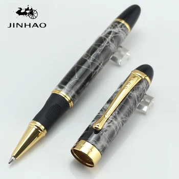 

Jinhao X450 Executive Grey Marbled And Golden Roller Ball Pen Stationery School&Office Supplies Writing Pens