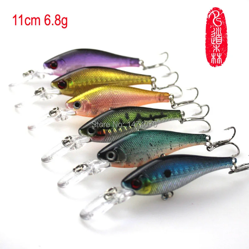 

Free Shipping Fake Bait simulate lure Arts and Crafts fishing Gift (DS09 11cm 6.8g 12pcs/lot)