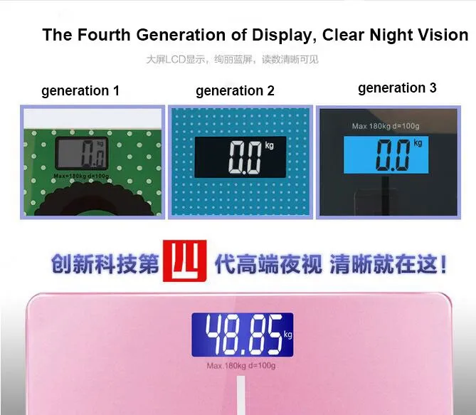 Precision 180KG 0.1KG Personal Scales Electronic Bathroom Human Body Floor Scale Portable Body Weighing Balance Weight Device