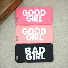 Marca de moda CHICA MALA BUENO CHICA Mate Plástico Duro Contraportada para apple iphone 5 5s se case cáscara del teléfono de lujo ultra delgada de piel