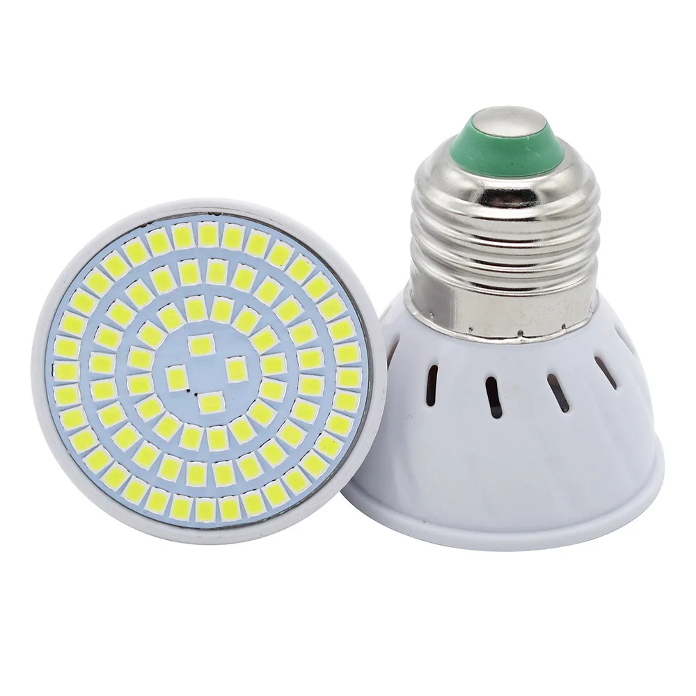 Светодиодный прожектор GU10 E27 MR16 E14 светодиодный светильник 220V 2835SMD 48 60 80 s белая