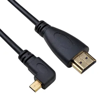 

Left Angled 90 Degree D type Micro HDMI to HDMI Male A Type HDTV Cable 50cm