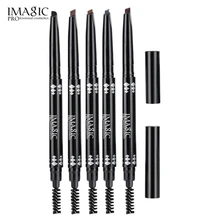 IMAGIC автоматический карандаш для бровей профессиональный 5 цветов краска коричневый двойной конец бровей водонепроницаемый стойкий высокий оттенок макияж