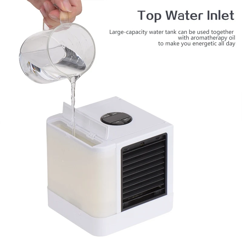 Car USB Portable Air Conditioner Personal Evaporative Air Cooler Purifier Humidifier Desktop Cooling Fan Car Air Conditioner 5V  (9)