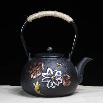 

1200ml tea infuser with filter Boil water for brewing tea cast iron pot Kung Fu tea set kettle boiling serving tea accessories