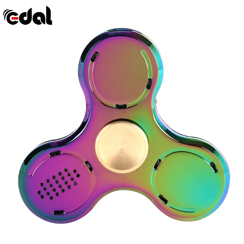 Led Light Bluetooth Speaker Music Fidget Finger Toys Metal EDC Colorful Tri For Kids Autism ADHD Toy