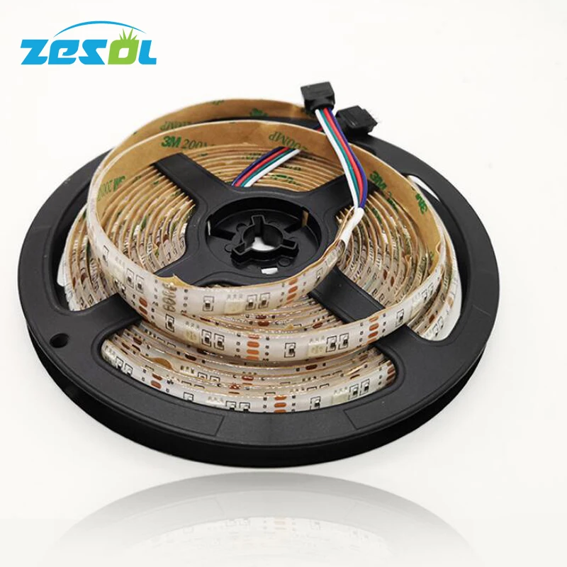 5 м Светодиодная гибкая лента 5050 DC12V 60 Led/M Водонепроницаемая RGB Белая теплая белая