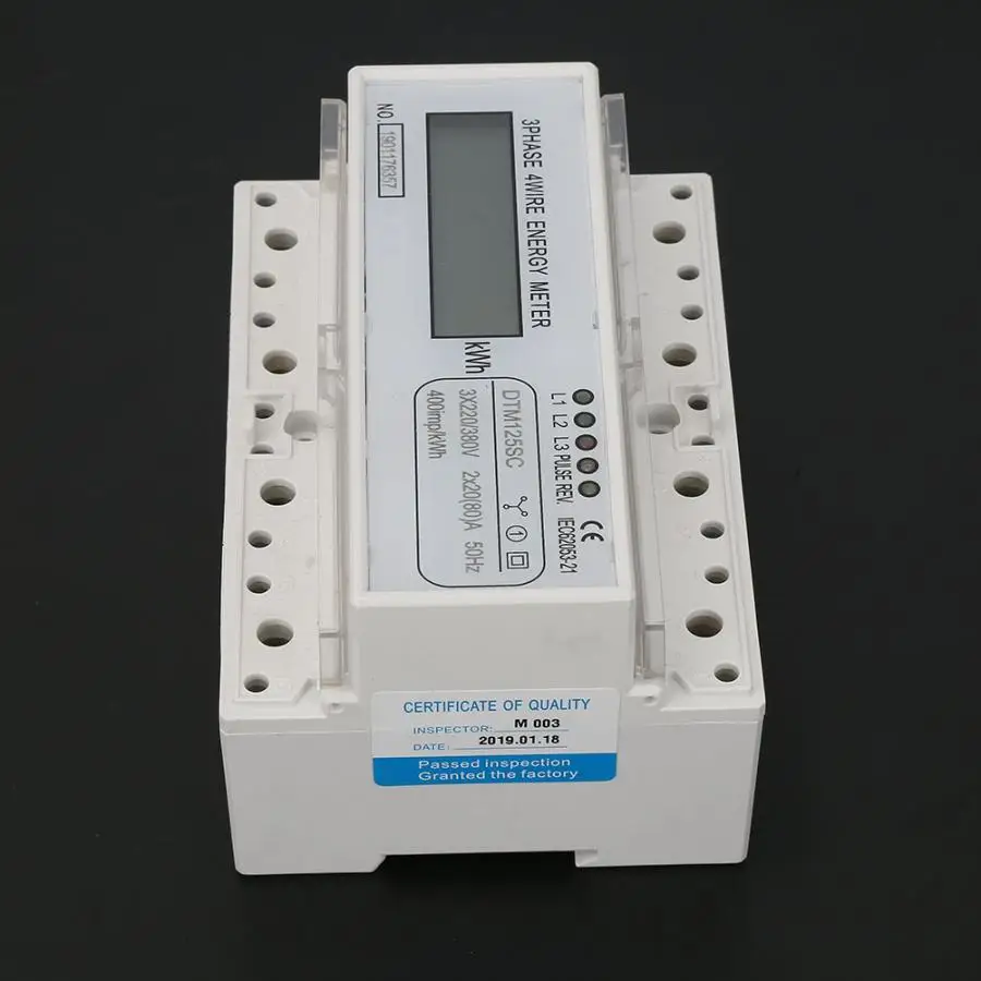 220//380V 20-80 A consommation d/'énergie numérique électrique Wattmètre 3 Phases kWh Meter