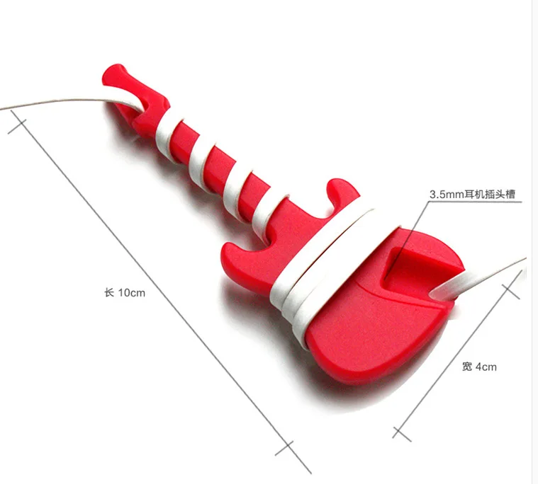 Электро шнур деформация силиконовая Резина гитара в форме гарнитура наушники кабель для хранения кабель менеджер управления