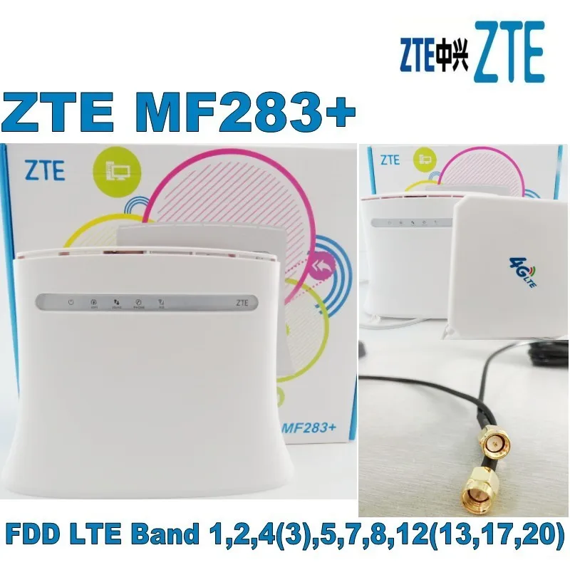 Беспроводной шлюз ZTE MF283 + 4G LTE Внешняя антенна с двумя разъемами SMA|zte mf283|lte 4glte gateway |