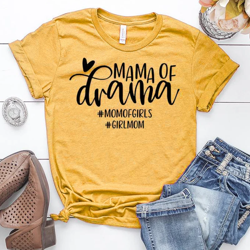 Mama of Drama женская футболка рубашка для мамы на день рождения подарок матери летняя