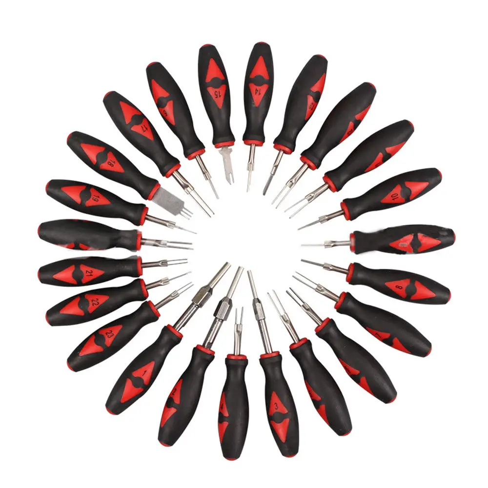 

23pcs Auto Cars Terminal Release Tool Vehicle Terminal Extractor Set Connector Remover Kit With Carry Case
