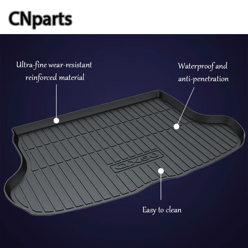 

CNparts Car Cargo Liner rear trunk mat For Infiniti QX50 Q50L Car-styling Boot Tray Waterproof carpet Anti-slip mat Accessories