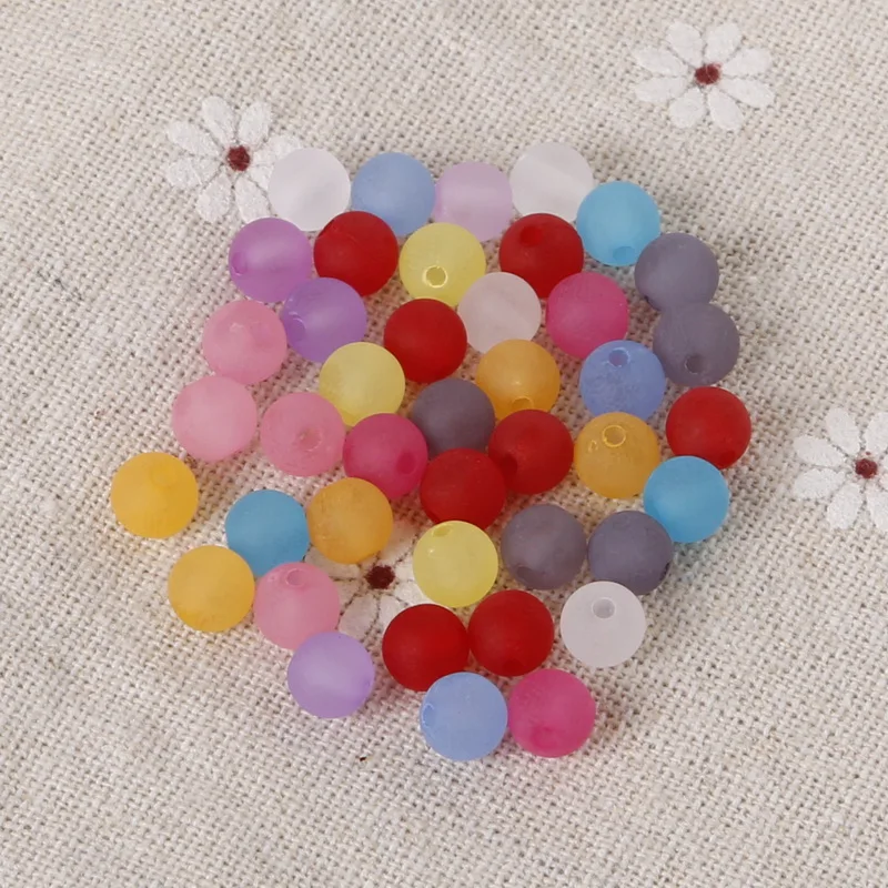 Top Quality 6mm/8mm/10mm/12mm Approx 48 400pcs Frosted Round Acrylic