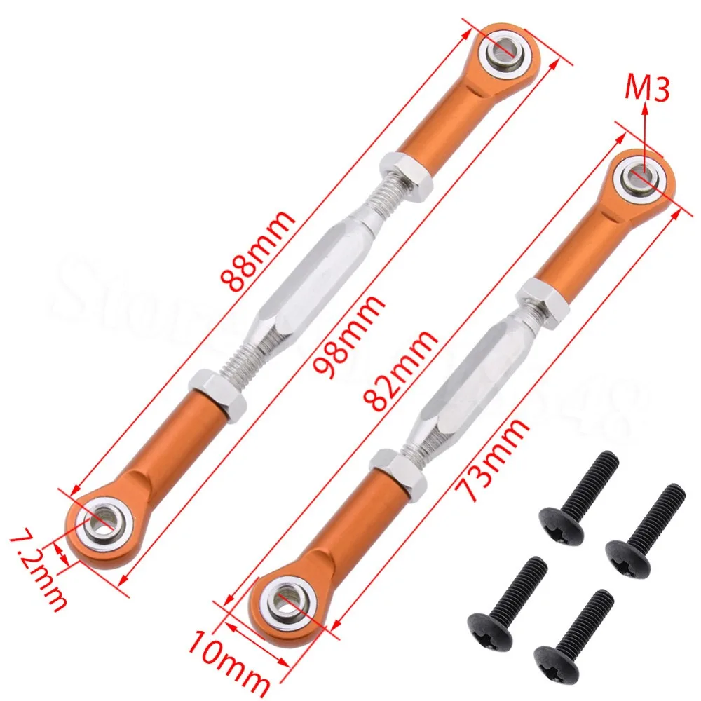 

Adjustable Steering Aluminum Turnbuckle Set Linkage Rod ends For HPI BULLET3.0 ST MT WR8 Upgrade Parts