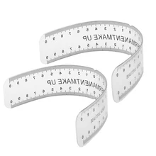 2 шт. Высококачественная пластиковая линейка для измерения бровей, Перманентный макияж для бровей, инструменты для моделирования, многоразовые