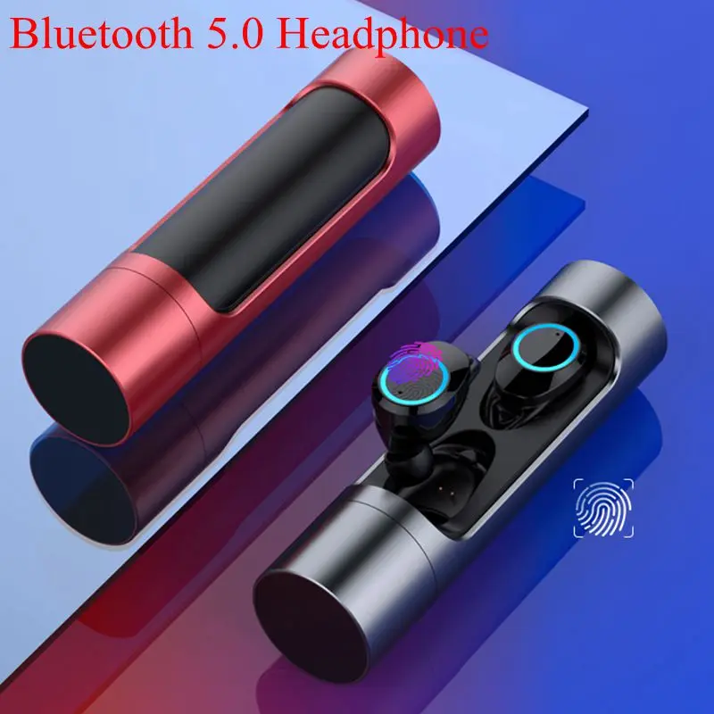 

Bluetooth 5.0 Wireless Earphone Waterproof Headset Sport Earbuds Earphone with Charging Box for Xiaomi Earphone for Meizu Huawei