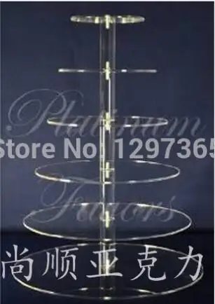 

Free shipping Clear High Quality 2019 Wholesale food grade acrylic 6 layer cake stand party decoration