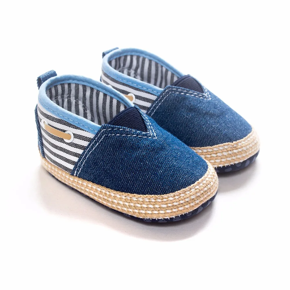 Classic Style Baby Boy Casual Shoes Fashion Patchwork Canvas Soft Cotton Sole First Walkers