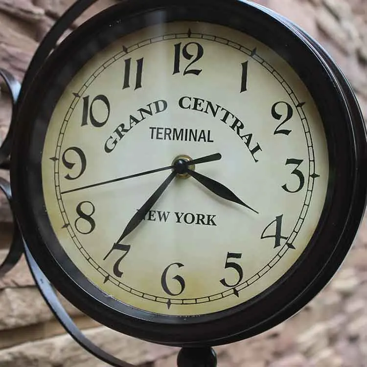 Винтажные декоративные двухсторонние металлические настенные часы в античном стиле настенные часы подвесные часы птица Двухсторонние настенные часы