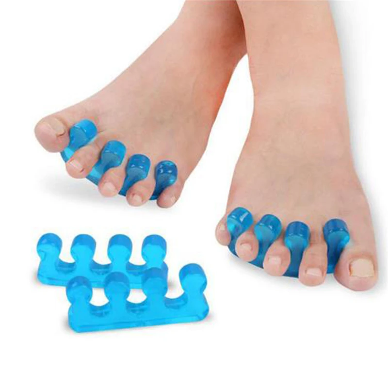 

2 Pcs / Pack Silicone Soft Form Toe Separator / Finger Spacer For Manicure Pedicure Nail Tool Flexible Soft Silica