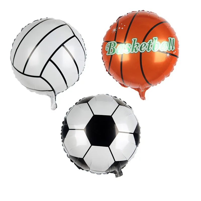 

18inch round volleyball Foil Balloons Inflatable classic toys Helium Balloon happy Birthday balloons Party Supplies air balloons