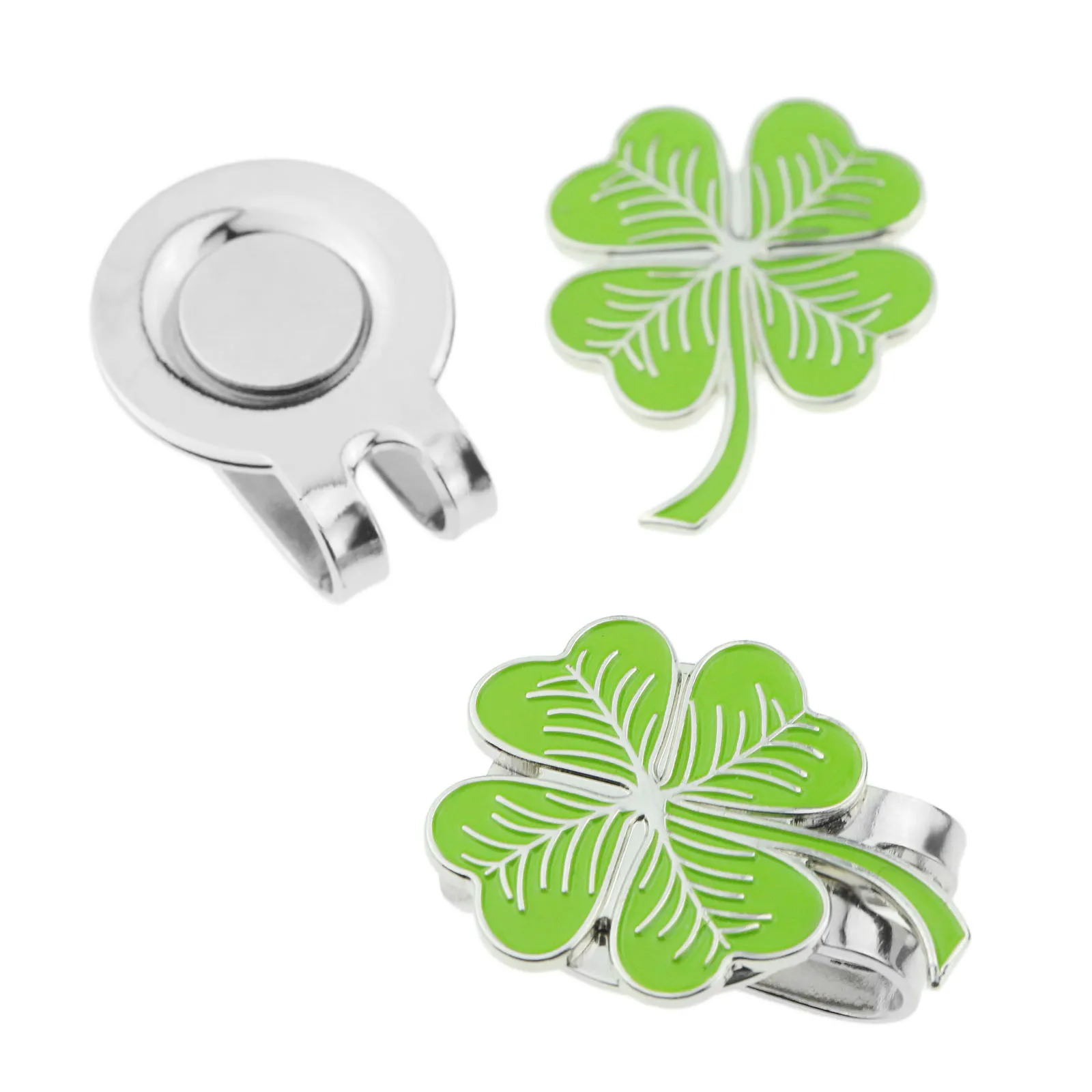 Gohantee أربع أوراق البرسيم تصميم المغناطيسي كرات الجولف علامة مع قبعة قناع مقاطع إكسسوارات الغولف محظوظ نمط قبعة الديكور