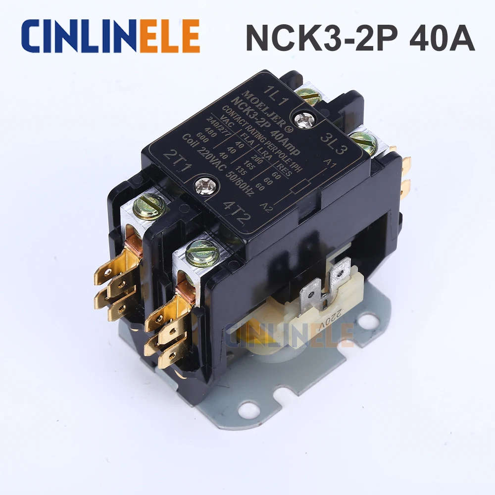 

Free Shipping AC Contactor of Air Conditioning Parts Tool 2P 5000W 40A Air Conditioning Protector 110V 220V-250V