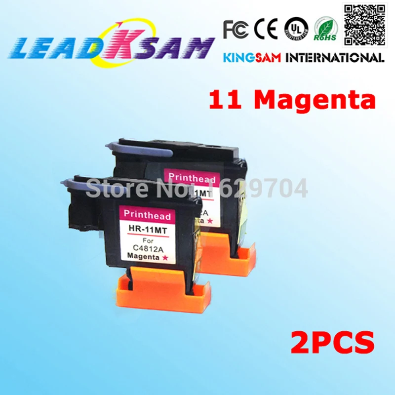 

2pcs for 11 red Printhead compatible for hp11 magenta print head 70 90 100 110 500 500PS 800PS K850 K850DN Printhead C4812A