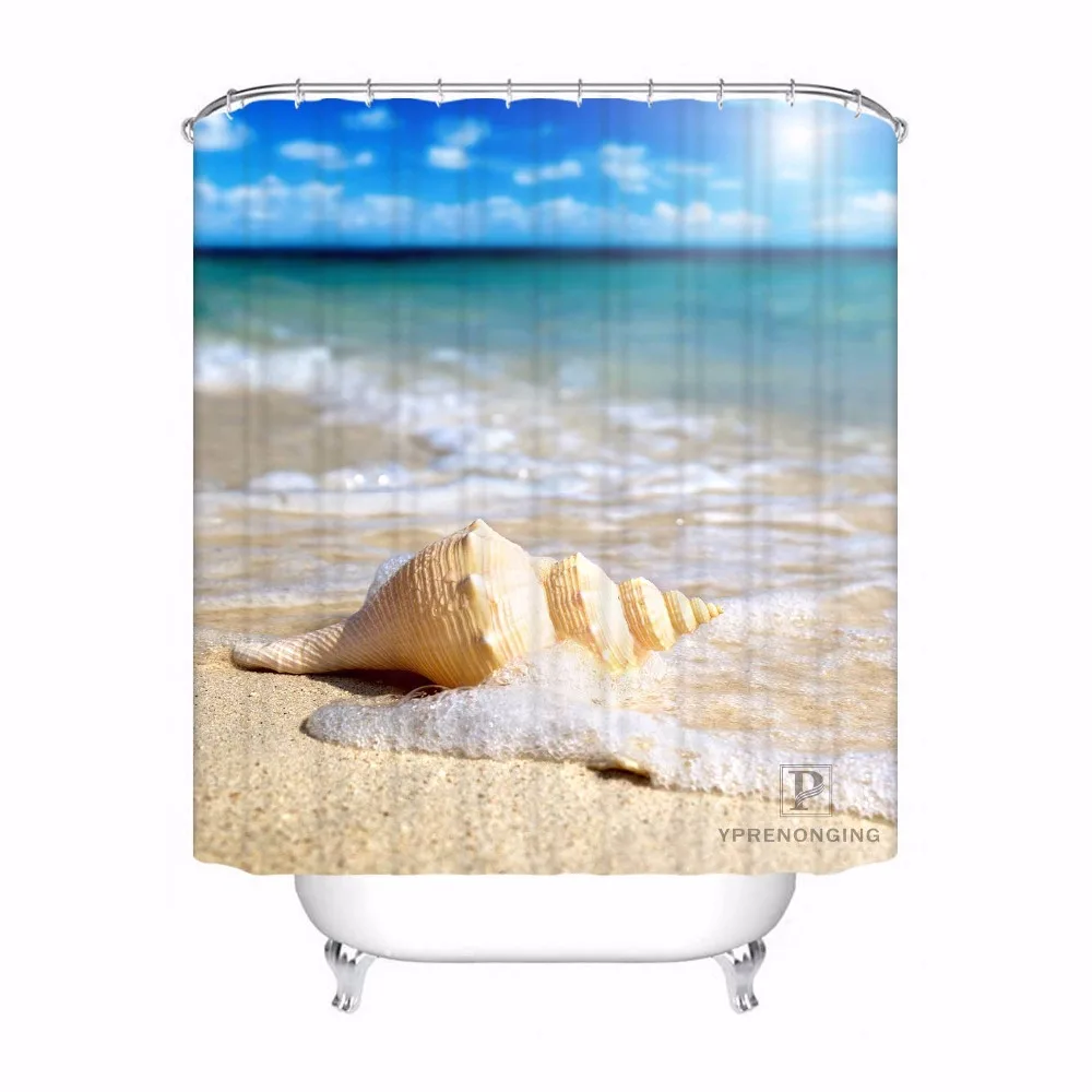 Custom Shells Seashells Sand Beach Bathroom Acceptable Shower Curtain