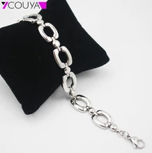 2017 Venta Caliente Elegante Clásica Plata del Acero inoxidable Pulseras de La Amistad Gourmettes Bijoux Pulseras de Estilo Europeo para Las Mujeres