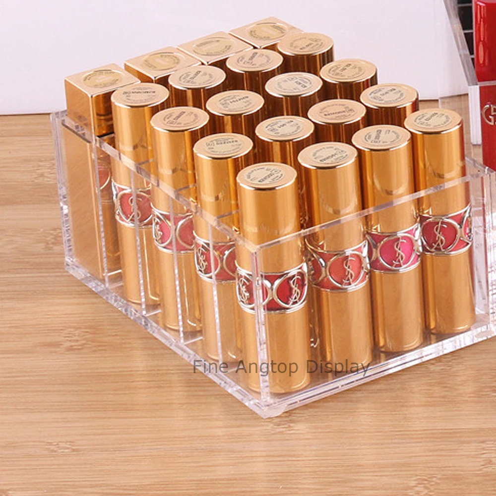 

Acrylic Makeup Powder Organizer Blushers Holder Box Jewelry Storage Display 5 Spaces