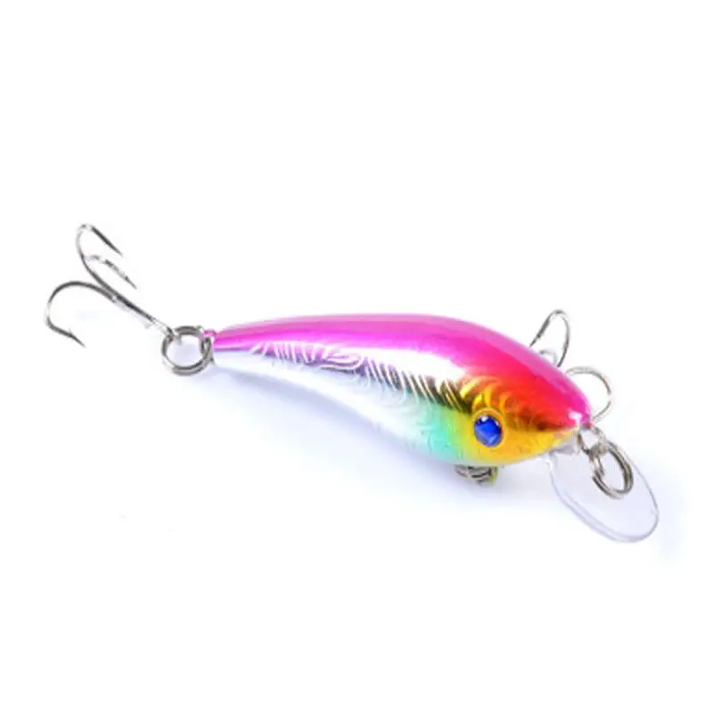 

1pcs Fishing Lure Minnow 5.7cm/4.4g Topwater Artificial Bait 3D Eyes Plastic Wobblers Tackle Pesca Far-casting Magnet System