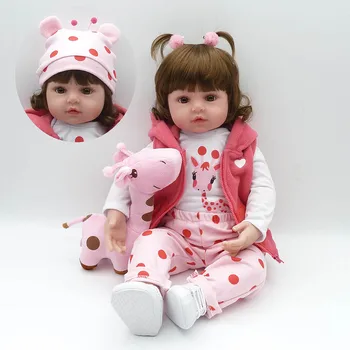 

new 58cm Silicone Reborn Baby Dolls Reborn Realista Fashion Dolls For Princess Children Birthday Gift Reborn