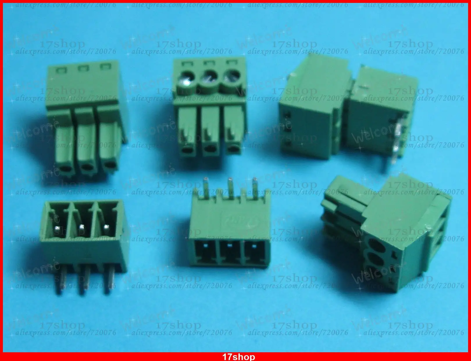 

10 pcs Pitch 3.5mm Angle 3way/pin Screw Terminal Block Connector Pluggable Type