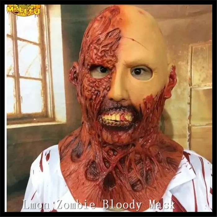 Хэллоуин косплей маска зомби латексная кровавая страшная маска для Хэллоуина взрослые Костюмированная вечеринка Косплей Опора