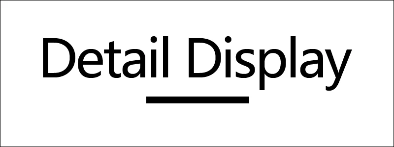 Detail display