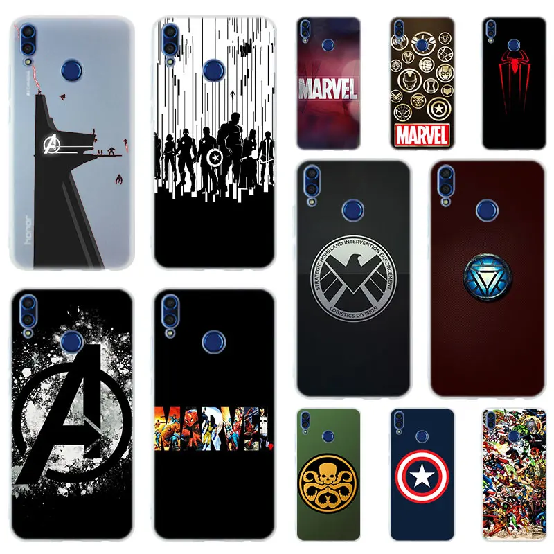

Marvel Super hero logo Soft TPU Case Cover For Huawei Honor 9 10 Lite 6X 7X 8X Max 7A 5.7inch 8A 8C V20 PLAY 9i