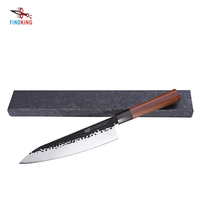FINDKING 9 дюймов Японская Профессиональная восьмиугольная ручка, стальной нож для суши кухонный нож повара