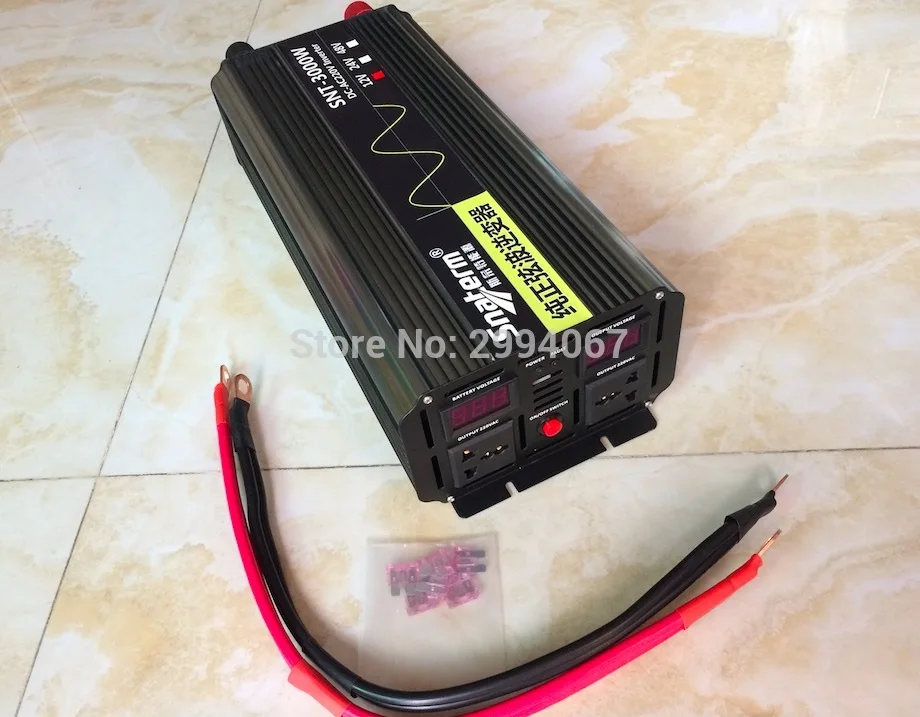 3000 Вт ЖК дисплей решетки инвертор питания DC12V 24V 48V к AC220V/230 V/240 V 50HZ 60HZ Чистая