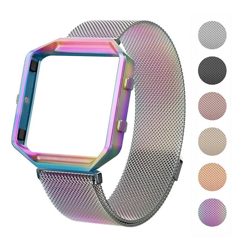Milanese Loop Нержавеющая сталь ремешок для Fitbit Blaze полосы магнит замок ремешок Браслет для Fitbit Blaze Смарт-часы для фитнеса