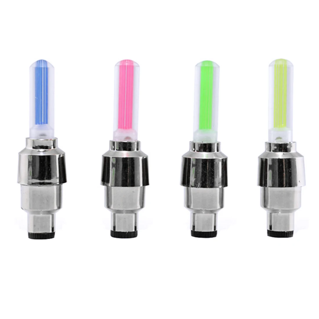 

2 PCS New Bicycle LED Tire Valve Caps Light Tyre Valve Caps Wheel spokes LED Light With Battery Hot Sale Drop Shipping
