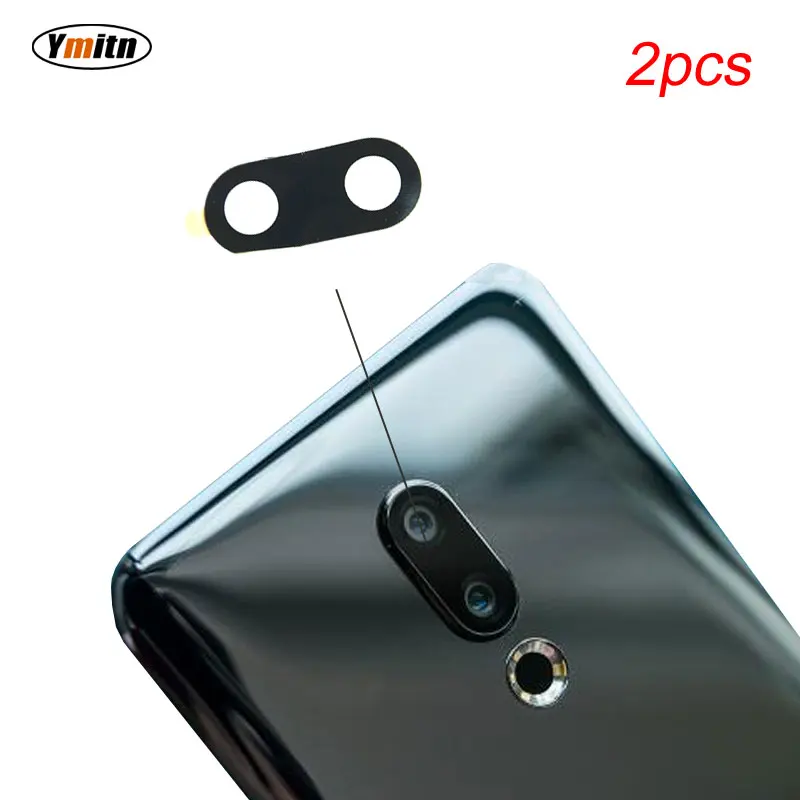 2pcs 100% New Retail Back Rear Camera lens Camera cover glass with Adhesives For Meizu 16th 16th plus google lens compatible phones